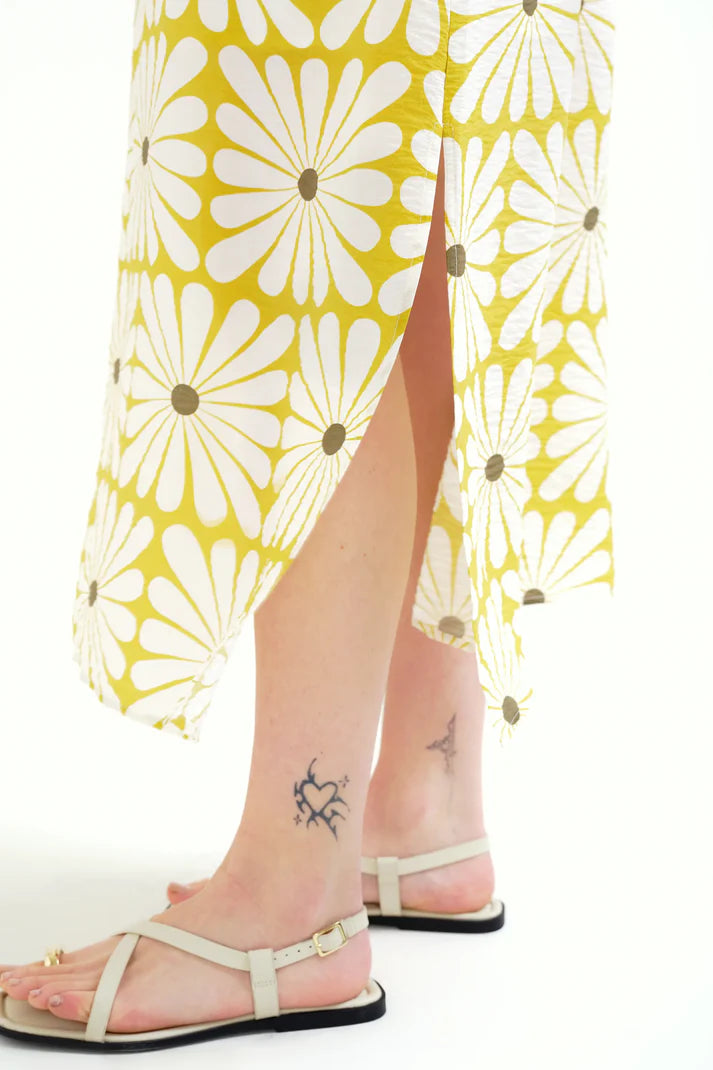 Vestido largo con estampado Olive Flower