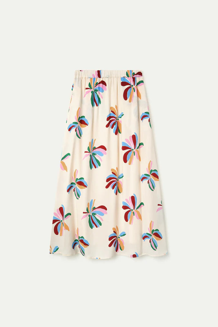 Falda larga con estampado Monarda