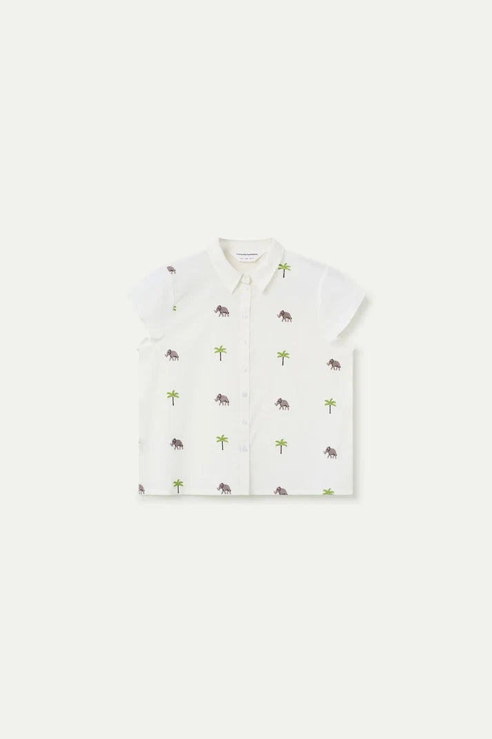 Camisa con estampado Elefante y Palmera