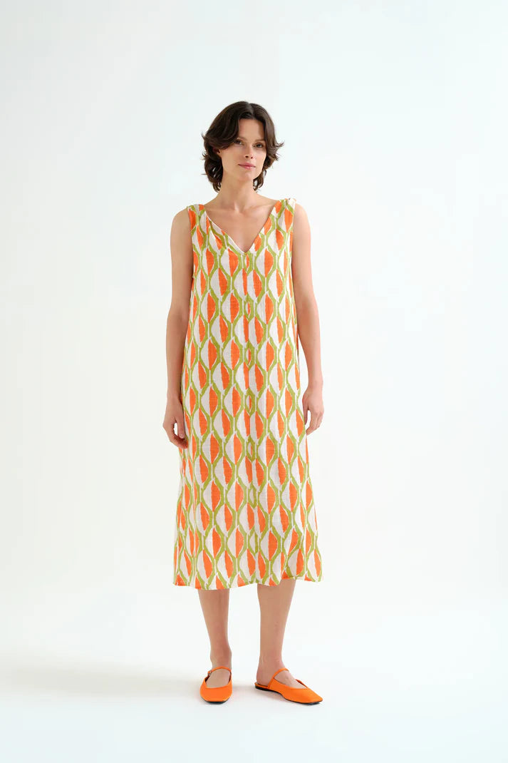 Vestido corto con estampado Aloe