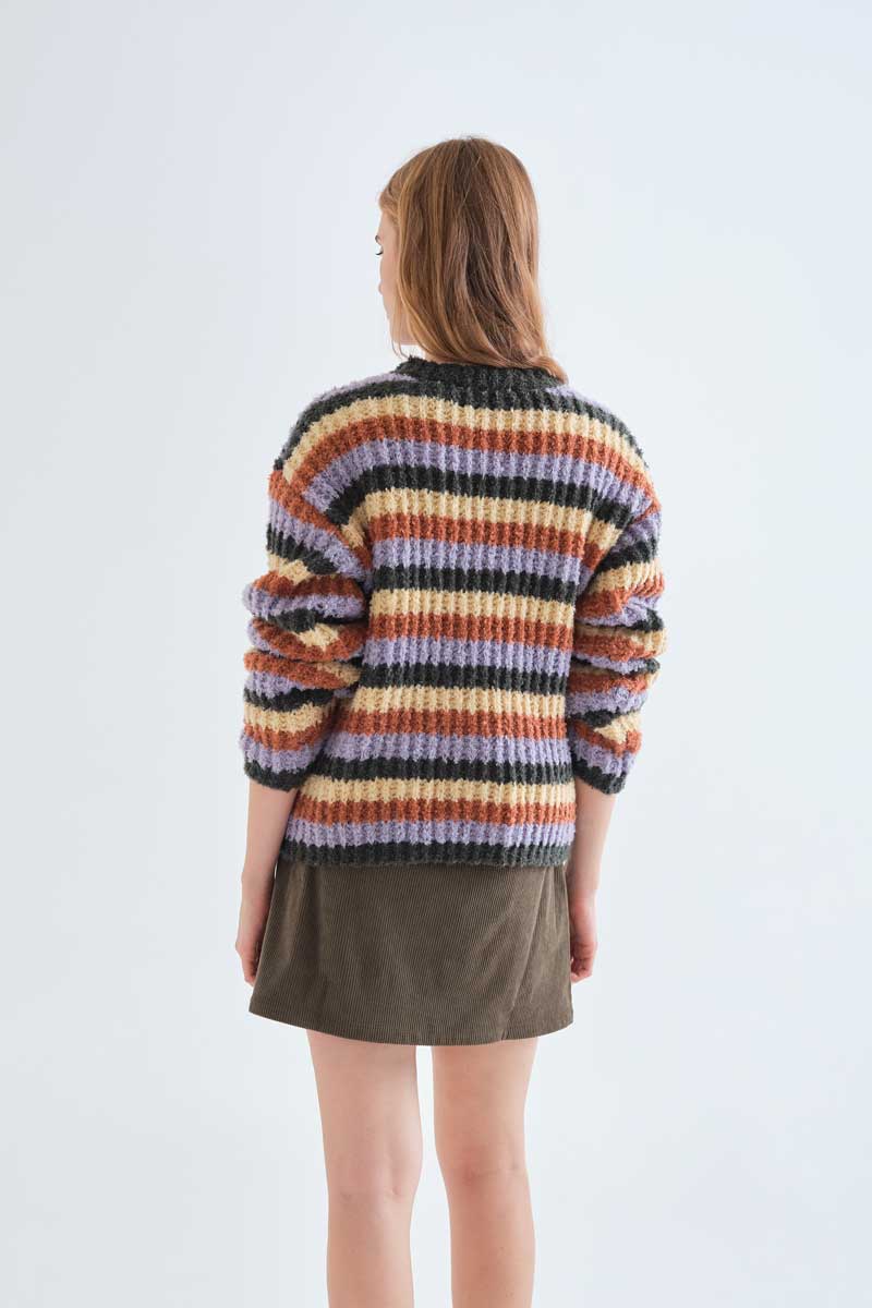 Jersey de rayas multicolor