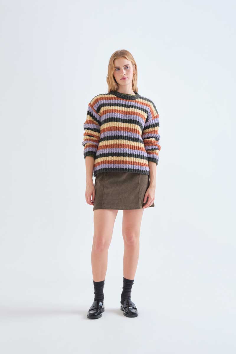 Jersey de rayas multicolor