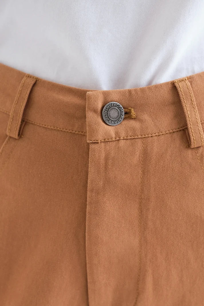 Pantalón vaquero 100% algodón camel
