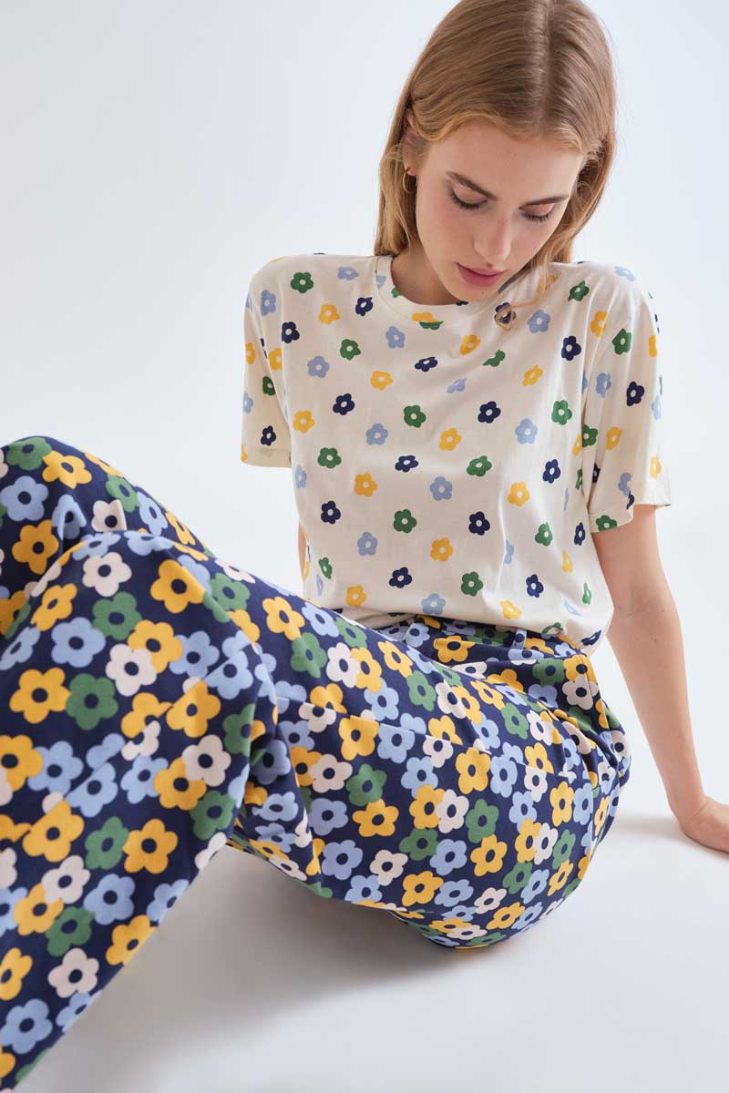 Pantalón de mujer de pata ancha con estampado Euphoria