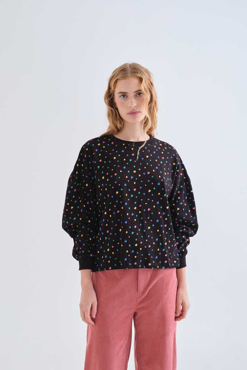Camiseta de mujer 100% algodón con estampado Candy