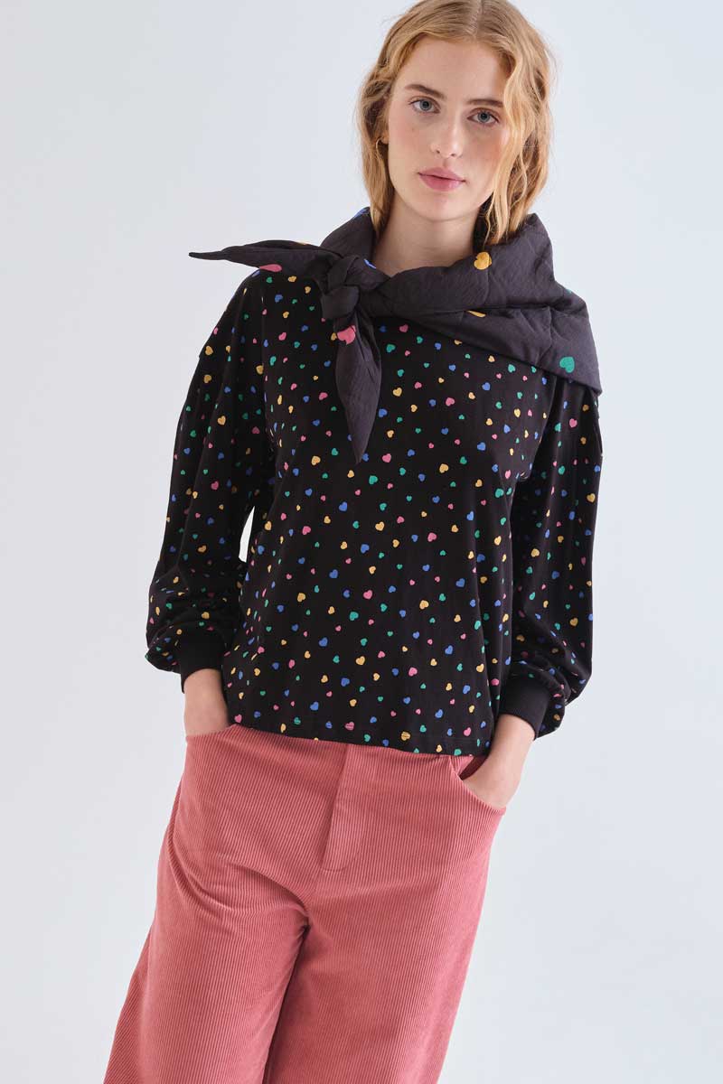 Camiseta de mujer 100% algodón con estampado Candy