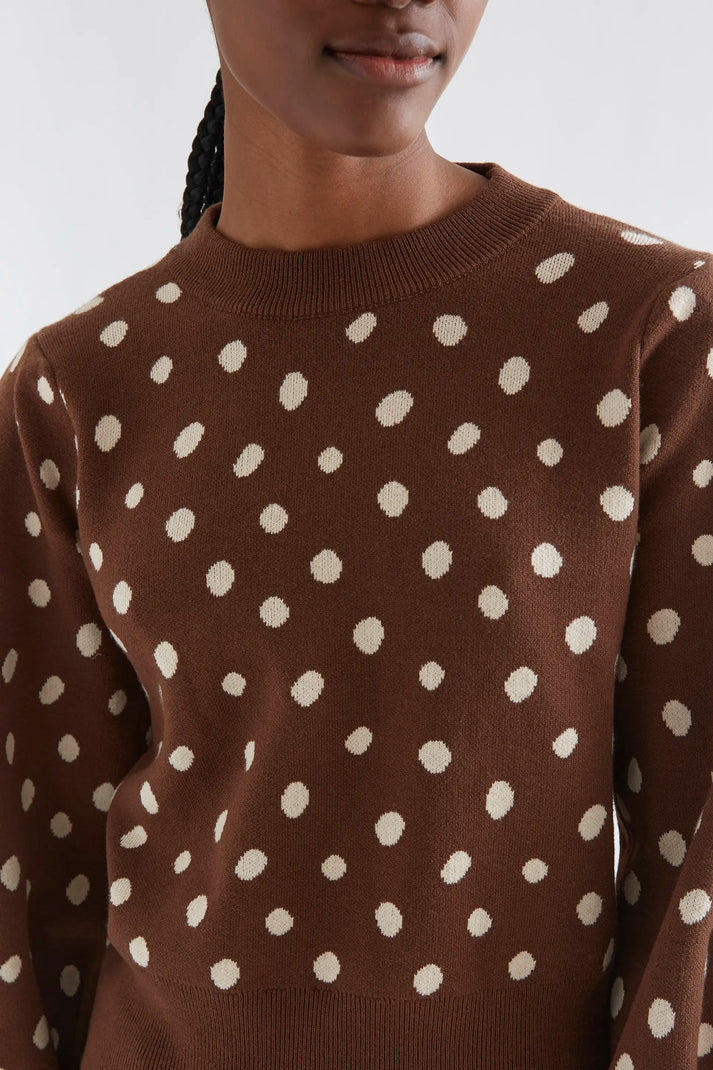 Jersey de Lunares Marrón de Mujer | Compañía Fantástica