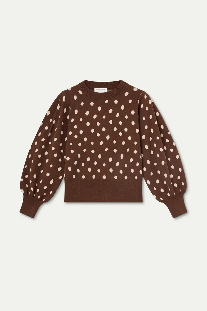 Jersey de Lunares Marrón de Mujer | Compañía Fantástica