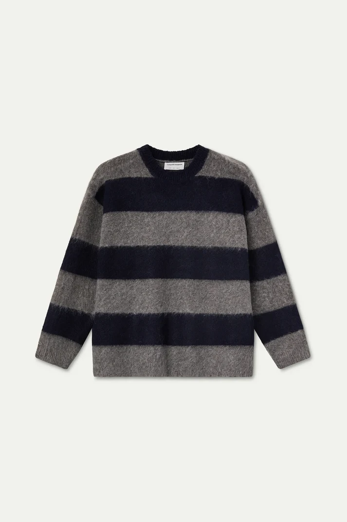Jersey de Lana a Rayas Azul Marino y Gris | Compañía Fantástica