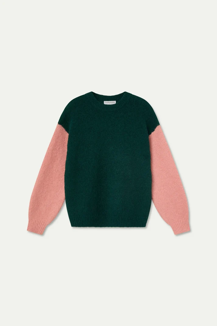 Jersey Bicolor Verde y Coral Mujer | Compañía Fantástica