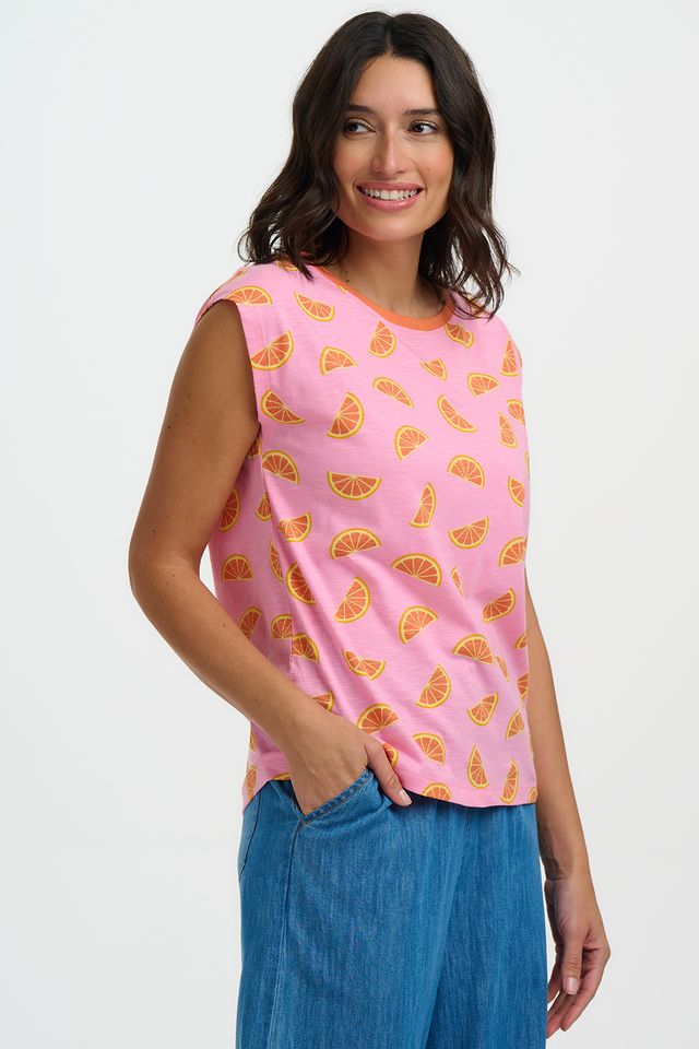 CAMISETA ROSA NARANJA