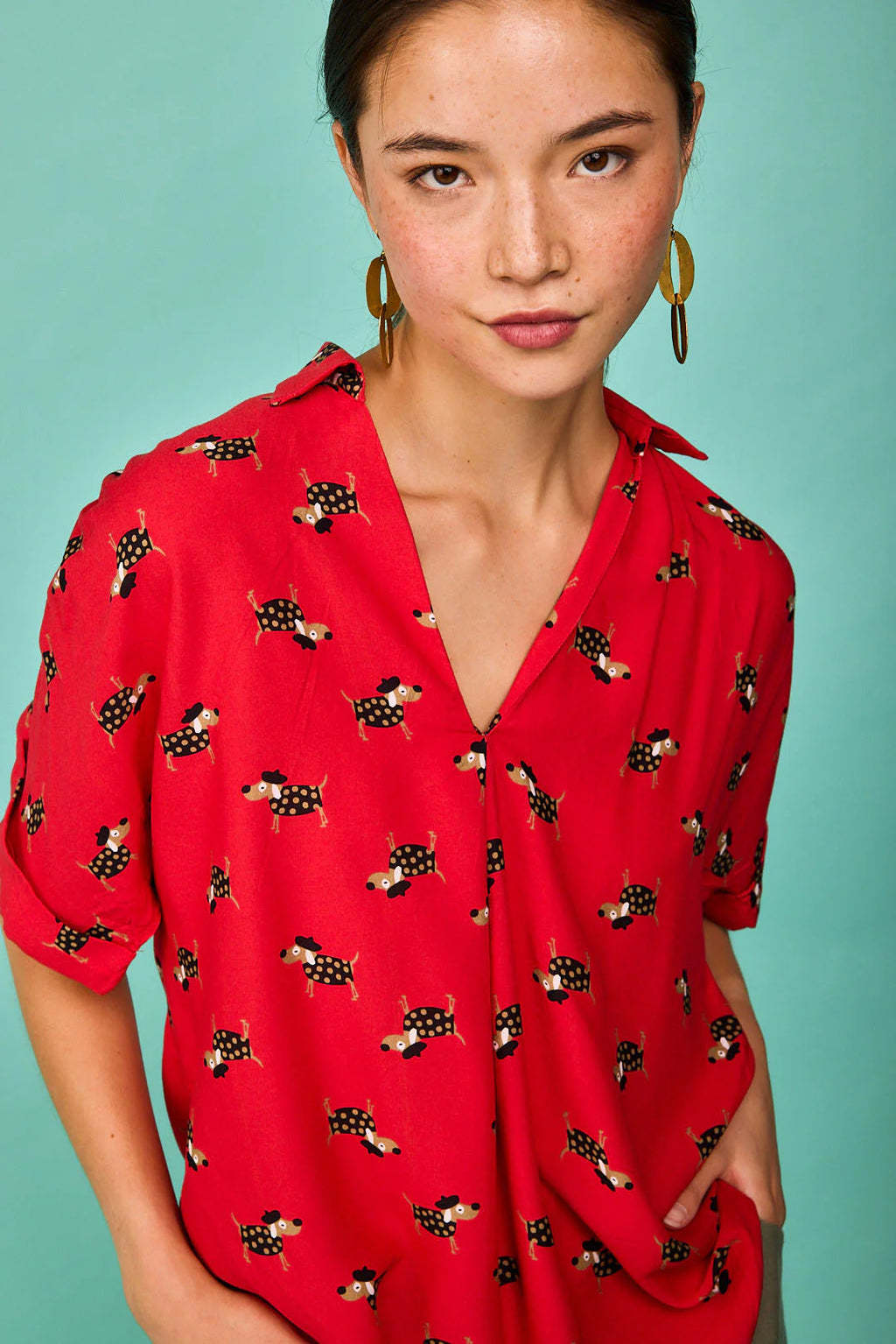 Camisa Zumaia Rojo