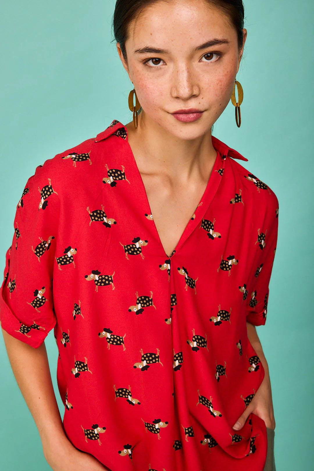 Camisa Zumaia Rojo