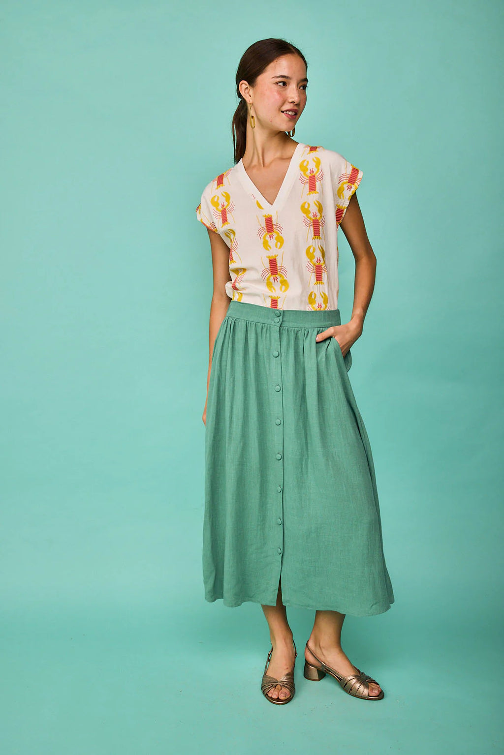 Falda Castro Menta