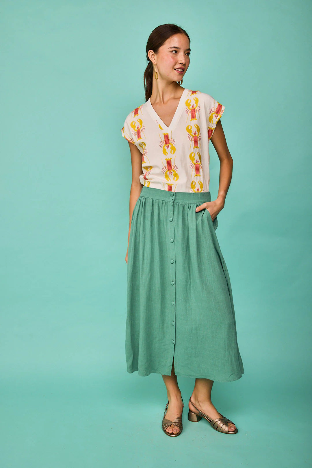 Falda Castro Menta