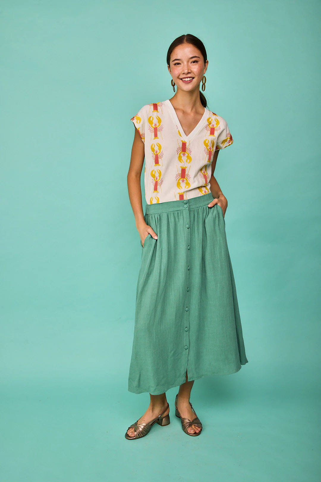 Falda Castro Menta