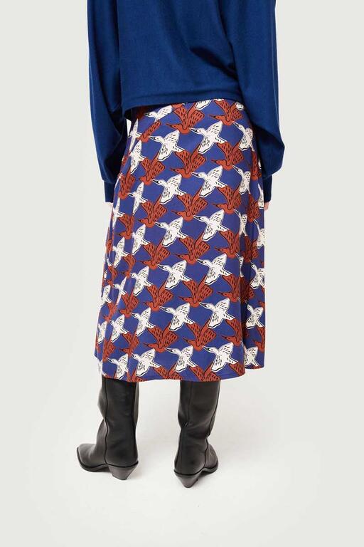 Falda-Midi-Con-Estampado-De-Animales-Garza-Compañía Fantástica