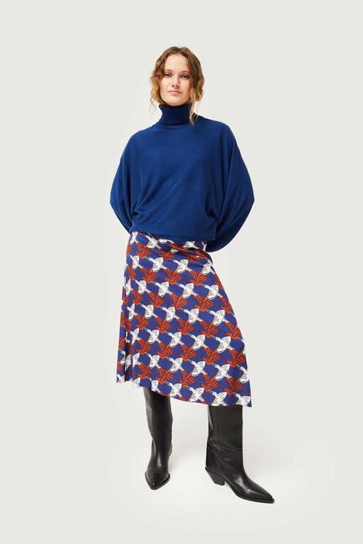 Falda-Midi-Con-Estampado-De-Animales-Garza-Compañía Fantástica