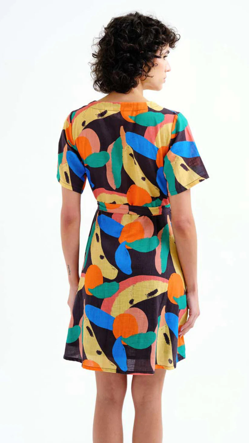 Vestido corto con estampado Tutti Frutti Big