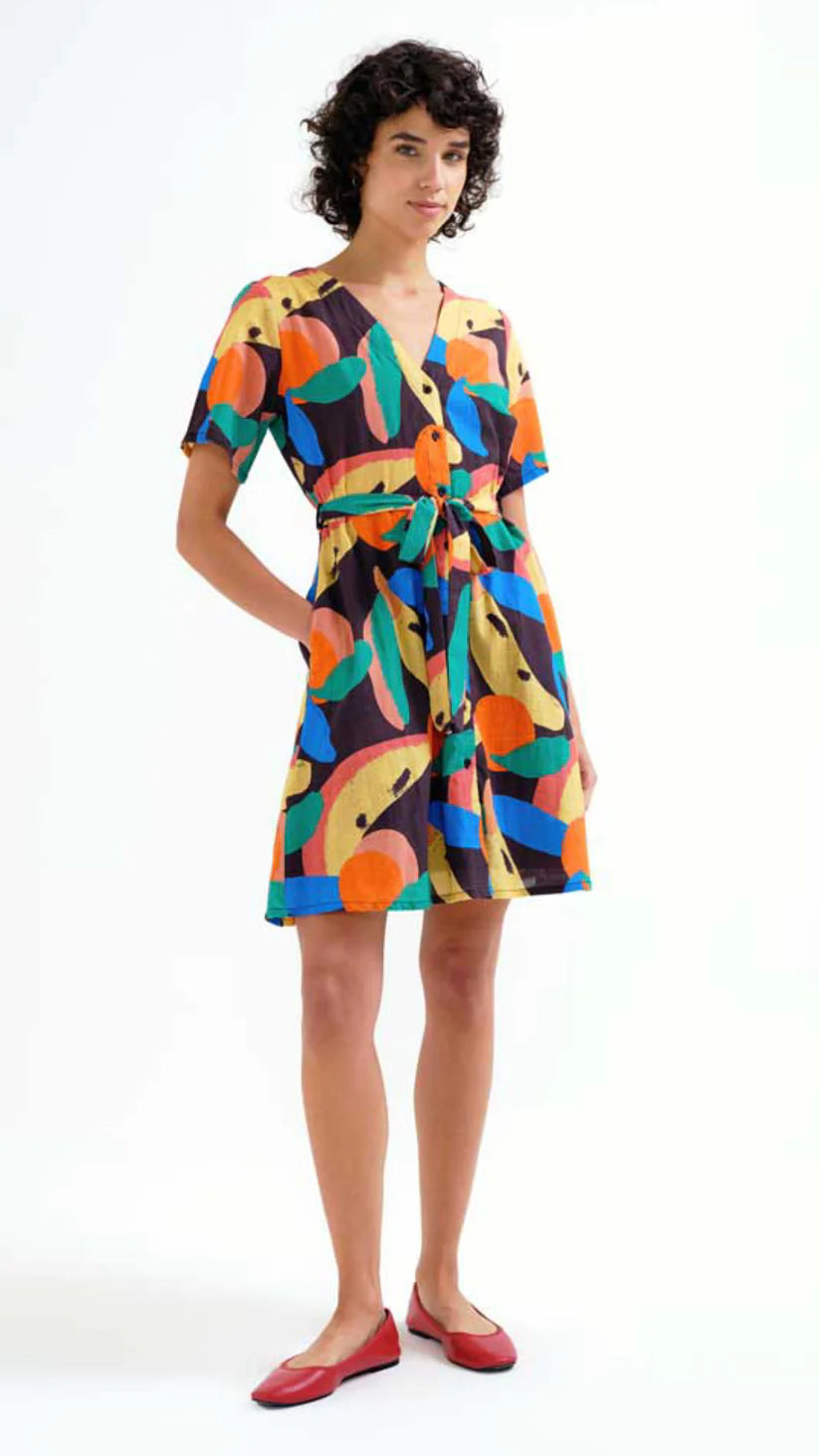 Vestido corto con estampado Tutti Frutti Big