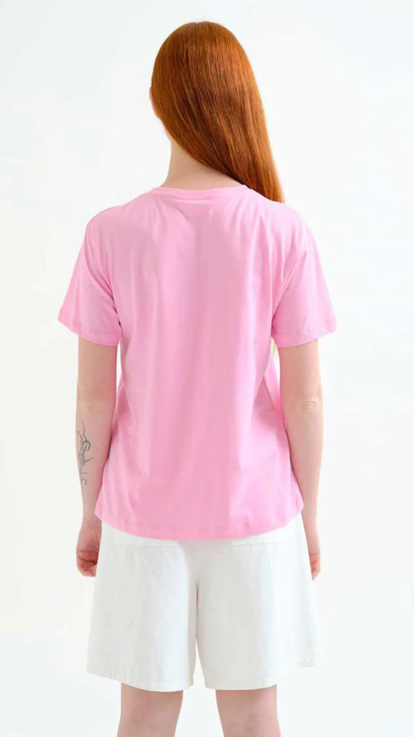 Camiseta con bordado palmera