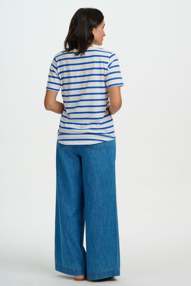 CAMISETA RAYAS AZUL LIMÓN