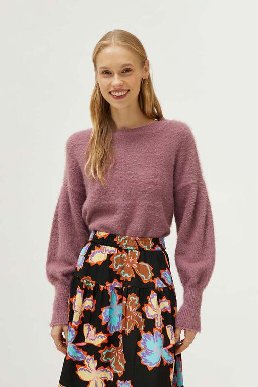 Jersey-de-punto-con-textura-morado-Compañía Fantástica
