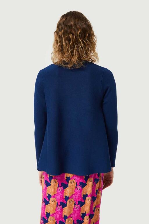Jersey-de-punto-evasé-azul-marino-Compañía Fantástica