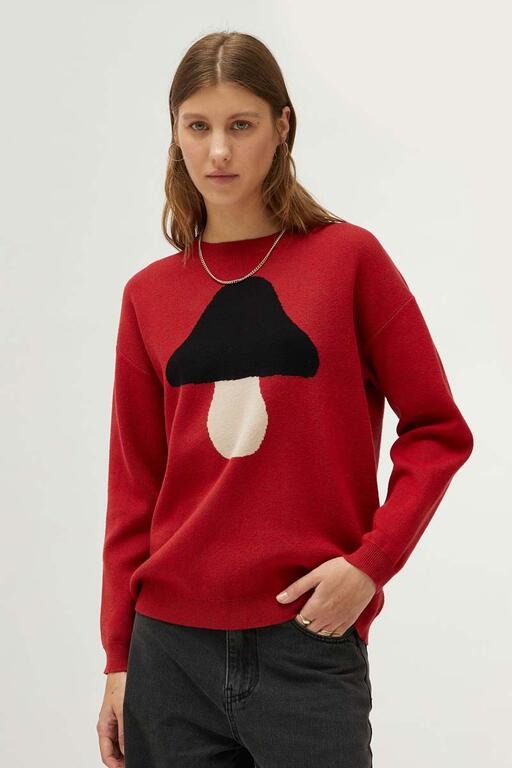 Jersey-De-Punto-Jacquard-Con-Print-De-Seta-Compañía Fantástica
