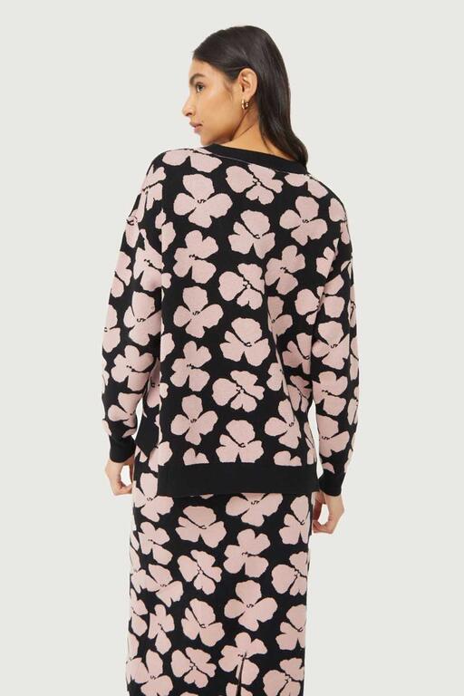 Jersey-De-Punto-Jacquard-Estampado-Floral-Jacinto-Compañía Fantástica