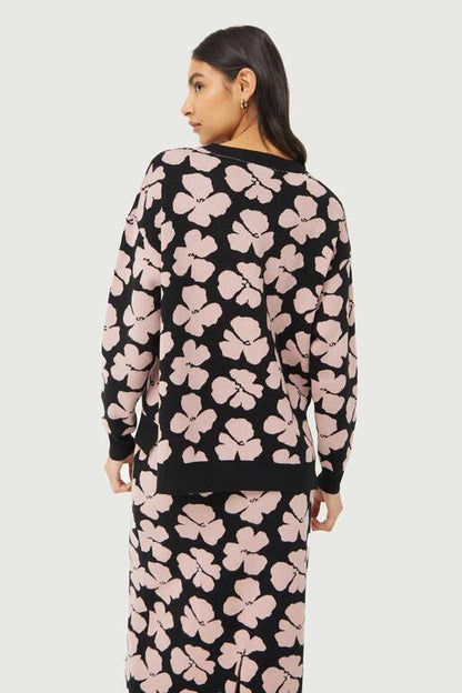 Jersey-De-Punto-Jacquard-Estampado-Floral-Jacinto-Compañía Fantástica