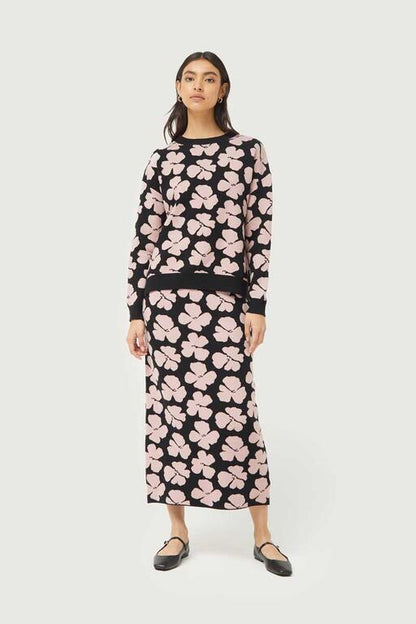 Jersey-De-Punto-Jacquard-Estampado-Floral-Jacinto-Compañía Fantástica
