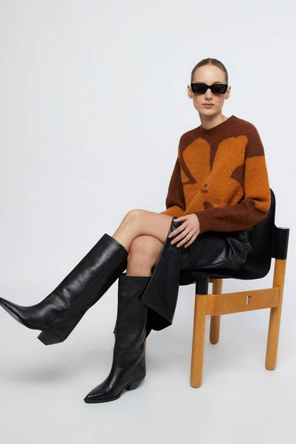 Jersey_jacquard_Celosía_marrón