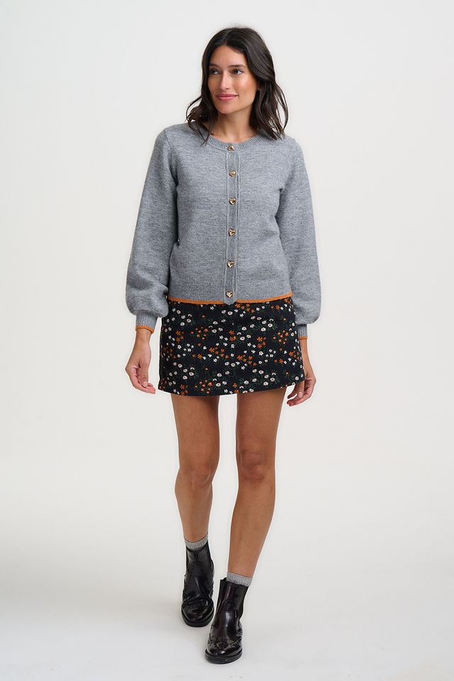 Falda mini de mujer con estampado floral