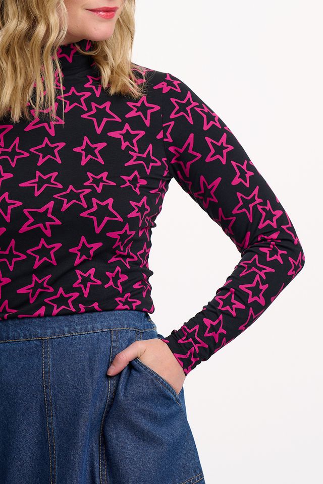 Jersey Annika Turtle Neck Star