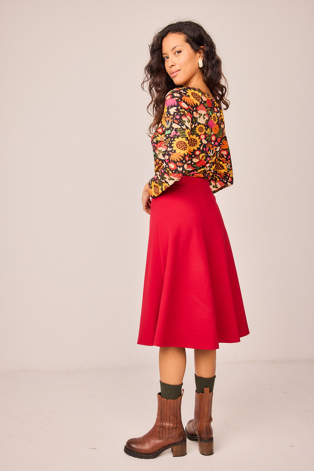 Falda Agua Rojo