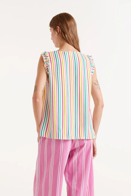 Top Estampado De Rayas Soju