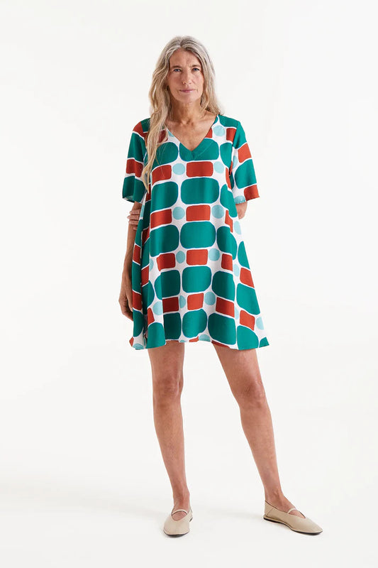 Vestido Corto Estampado Pepper Mint