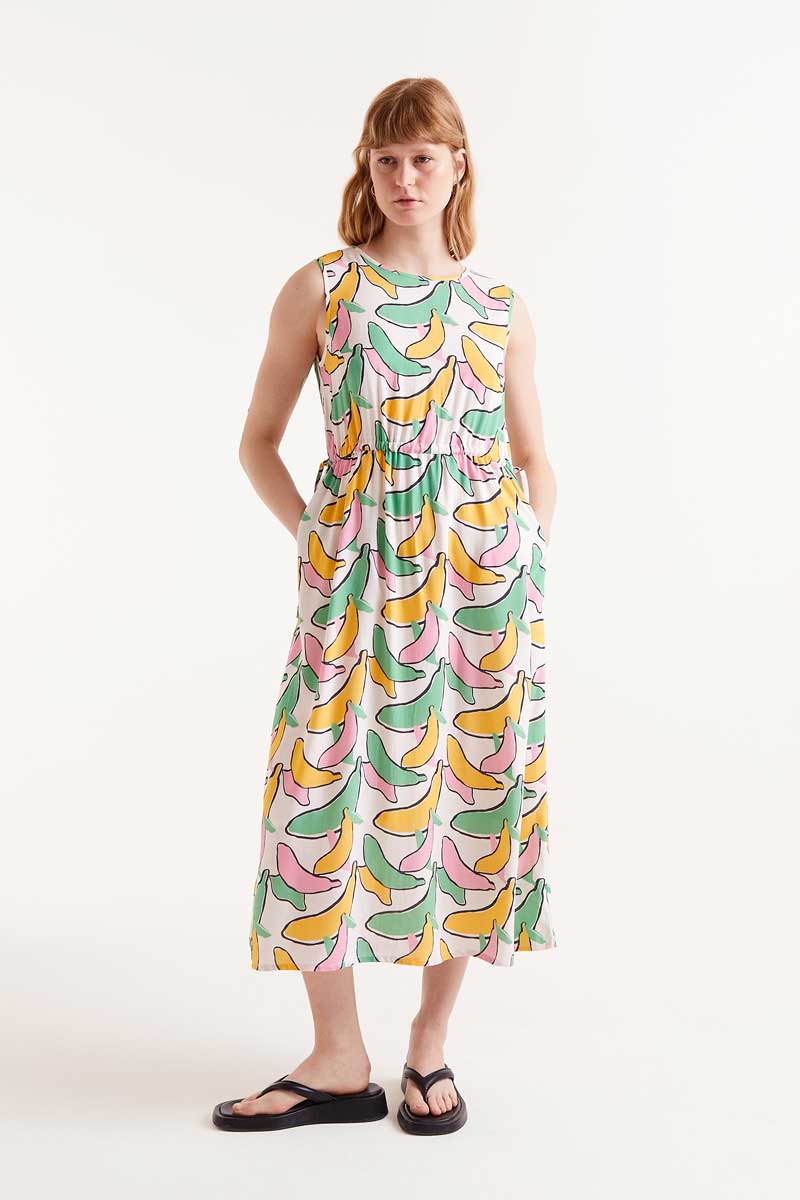 Vestido-Midi-Estampado-Banana