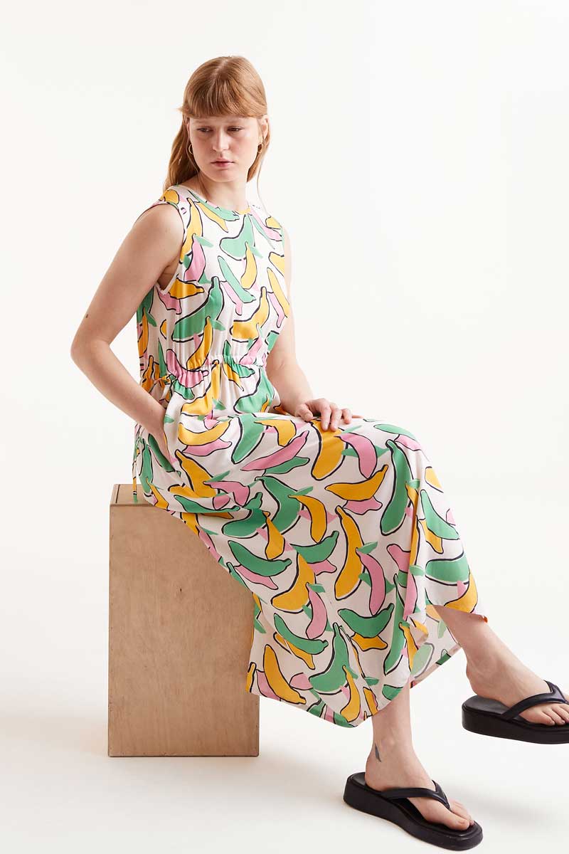 Vestido-Midi-Estampado-Banana
