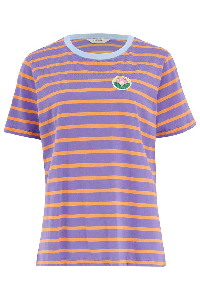 CAMISETA MAGGIE MALVA NARANJA