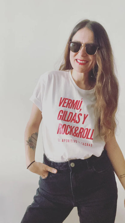 Camiseta Vermut, Gildas y Rock 'n' Roll Estilo Original Ruedublond