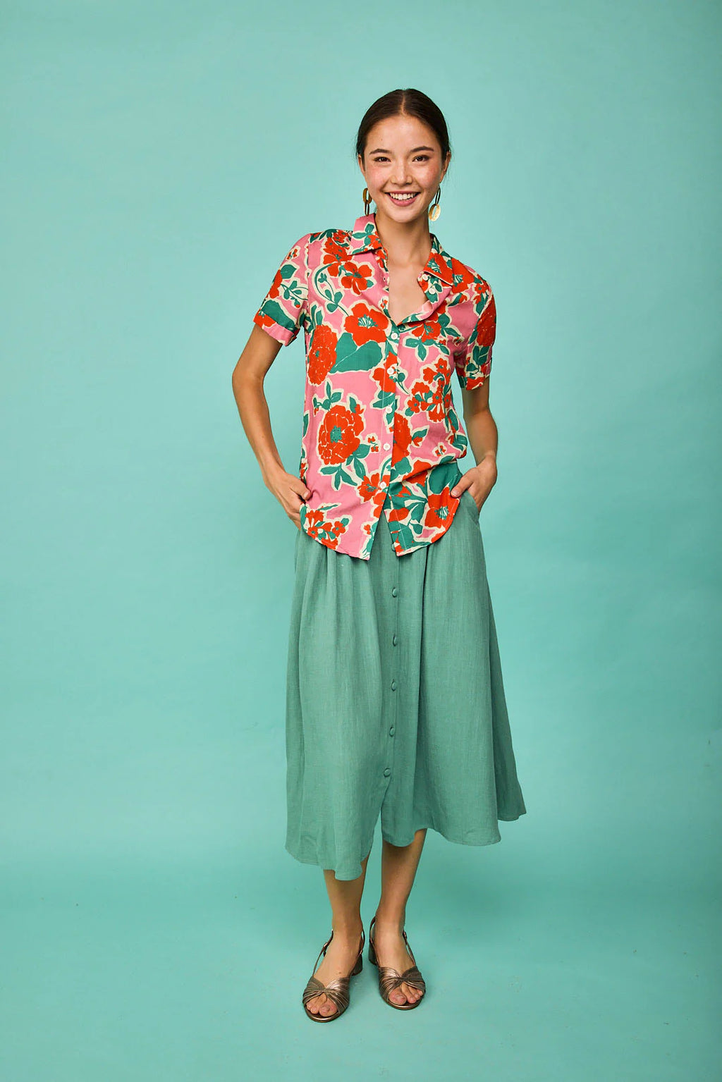 Camisa Somo Rosa Flor