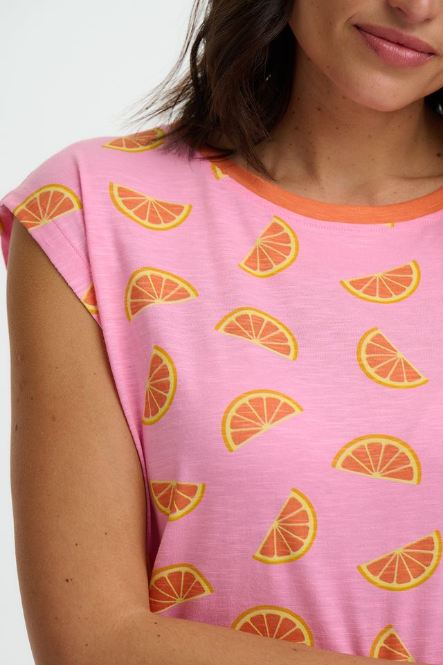 CAMISETA ROSA NARANJA