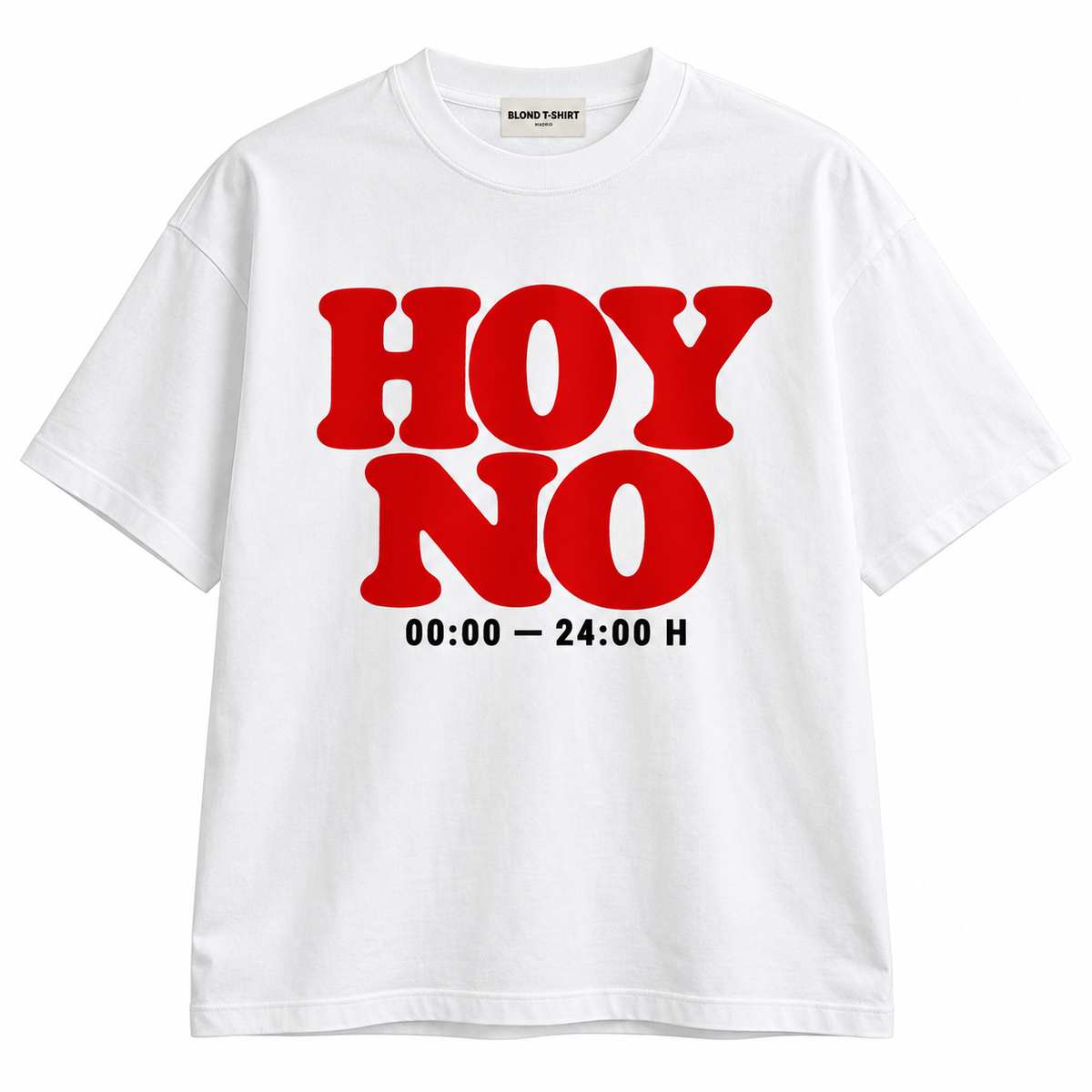 Camiseta unisex HOY NO roja – BLOND T-SHIRT