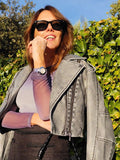 Cazadora biker gris
