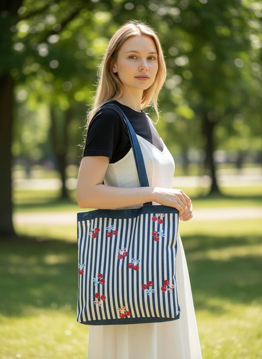 Tote Bag Denim CEREZAS