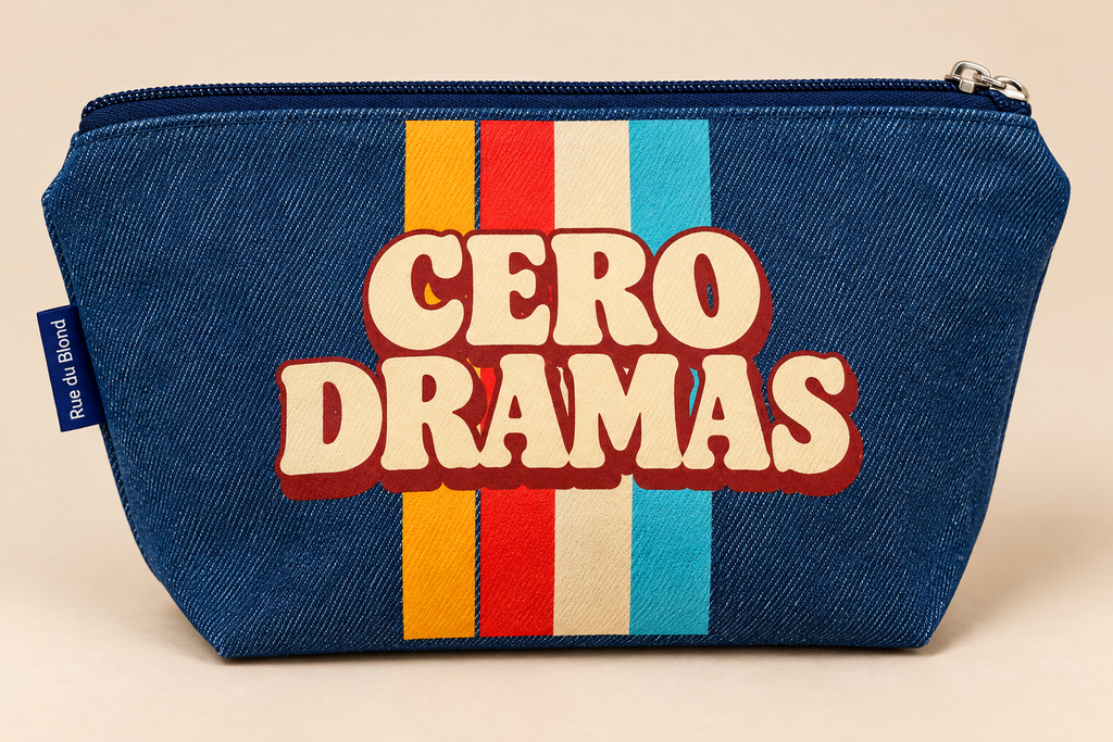 Neceser Vaquero Doble Cara “Cero Dramas / Llevo Rimel” | BLOND T-SHIRT