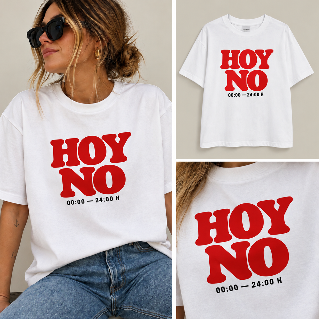 Camiseta unisex HOY NO roja – BLOND T-SHIRT